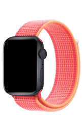 Curea Ceas Apple Watch Sport Nylon Peach Pink - WATCHERS