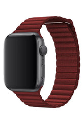Curea Ceas Apple Watch Casual Leather Bordeaux - WATCHERS