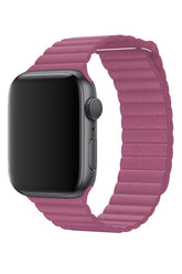 Curea Ceas Apple Watch Casual Leather Pink - WATCHERS