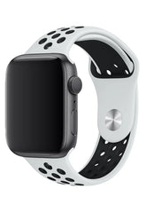 Curea Ceas Apple Watch Silicon Sport White Black - WATCHERS