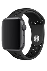 Curea Ceas Apple Watch Silicon Sport Black Petrol - WATCHERS