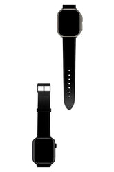 Curea Ceas Apple Watch Leather Saffiano Black - WATCHERS