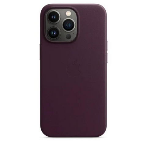 Husa iPhone MagSafe din Piele pentru iPhone 13 Pro Dark Cherry - WATCHERS