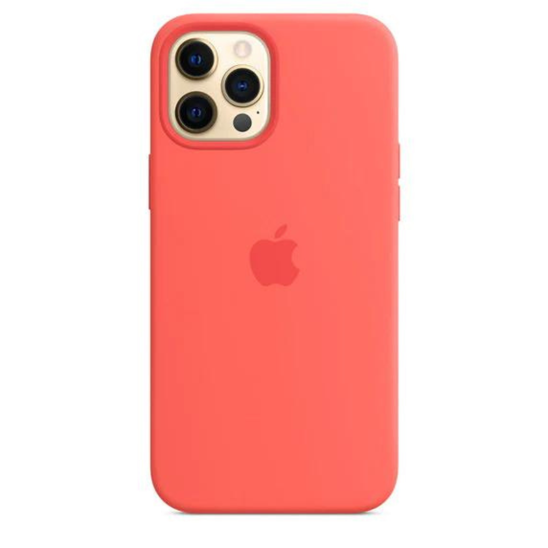 Husa iPhone MagSafe din Silicon pentru iPhone 12 Pro Pink Citrus - WATCHERS
