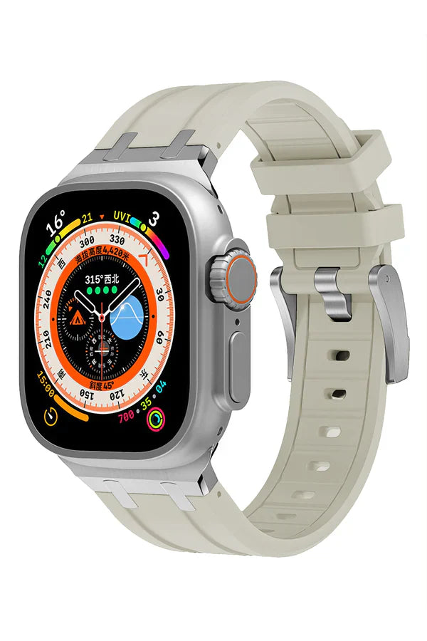 Curea Ceas Apple Watch Silicon Empire Beige - WATCHERS